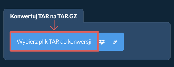 Konwertuj TAR na TAR.GZ