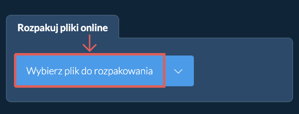 Rozpakuj pliki online
