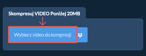 Skompresuj video Poniżej 20MB