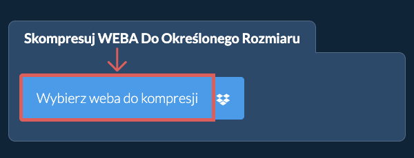 Skompresuj weba Poniżej określonego rozmiaru