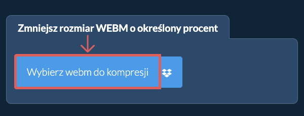 Zmniejsz rozmiar webm o określony procent