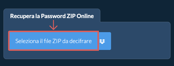 Recupera la Password ZIP Online