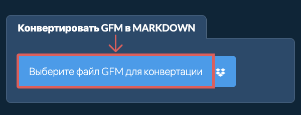 Конвертировать GFM в MARKDOWN