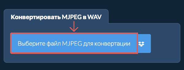 Конвертировать MJPEG в WAV