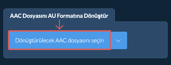 AAC Dosyasını AU Formatına Dönüştür