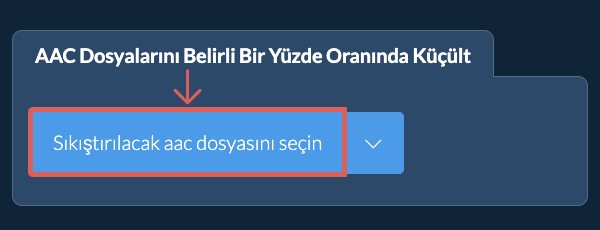 aac Dosyasını belirli bir yüzde Oranında Küçült