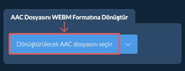 AAC Dosyasını WEBM Formatına Dönüştür