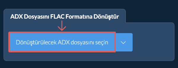 ADX Dosyasını FLAC Formatına Dönüştür