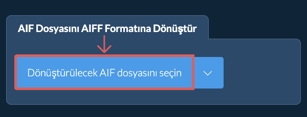 AIF Dosyasını AIFF Formatına Dönüştür