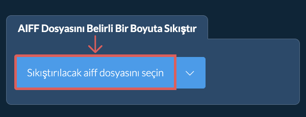 aiff Dosyasını belirli bir boyut Altına Sıkıştır