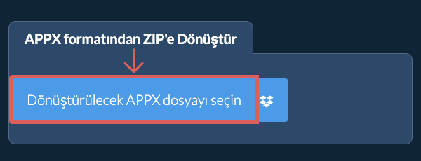 APPX formatından ZIP'e Dönüştür