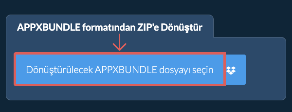 APPXBUNDLE formatından ZIP'e Dönüştür