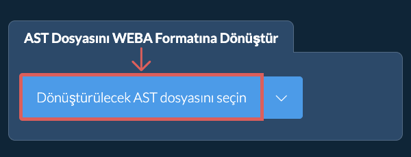 AST Dosyasını WEBA Formatına Dönüştür