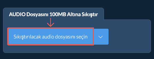 audio Dosyasını 100MB Altına Sıkıştır