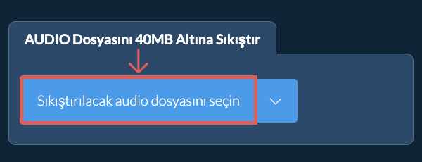audio Dosyasını 40MB Altına Sıkıştır