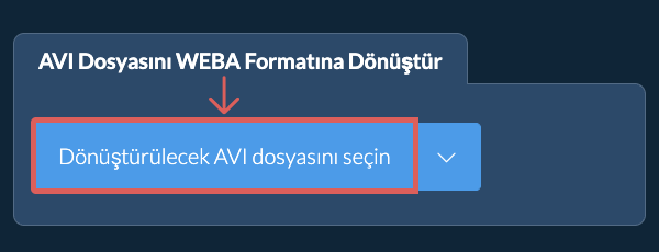 AVI Dosyasını WEBA Formatına Dönüştür