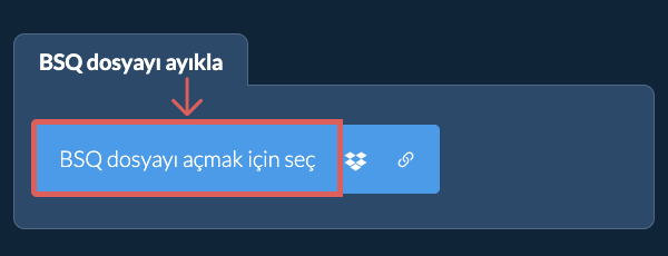 BSQ dosyayı ayıkla