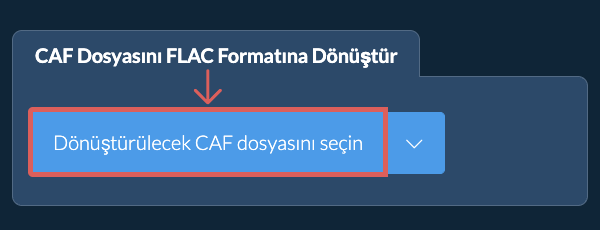 CAF Dosyasını FLAC Formatına Dönüştür