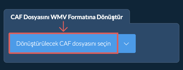 CAF Dosyasını WMV Formatına Dönüştür