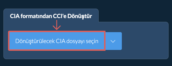 CIA formatından CCI'e Dönüştür
