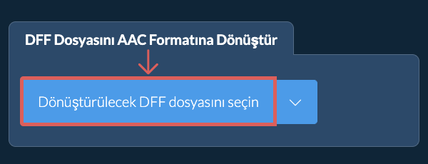 DFF Dosyasını AAC Formatına Dönüştür