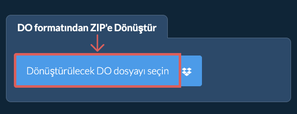 DO formatından ZIP'e Dönüştür