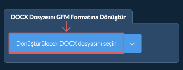 DOCX Dosyasını GFM Formatına Dönüştür