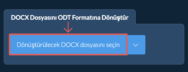 DOCX Dosyasını ODT Formatına Dönüştür