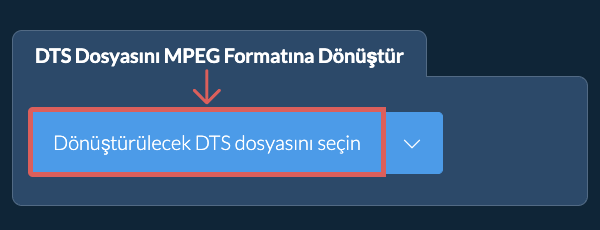 DTS Dosyasını MPEG Formatına Dönüştür