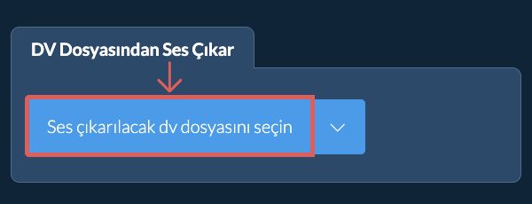 dv Dosyasından Ses Çıkar