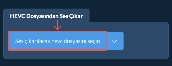 hevc Dosyasından Ses Çıkar