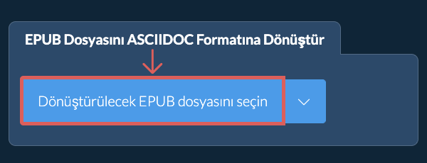 EPUB Dosyasını ASCIIDOC Formatına Dönüştür