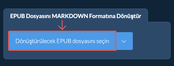 EPUB Dosyasını MARKDOWN Formatına Dönüştür