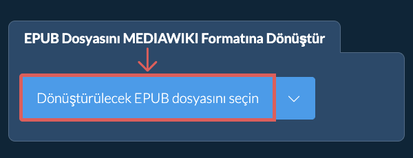EPUB Dosyasını MEDIAWIKI Formatına Dönüştür