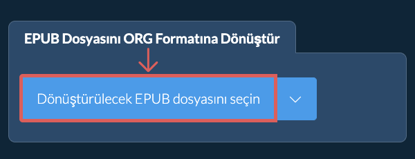 EPUB Dosyasını ORG Formatına Dönüştür