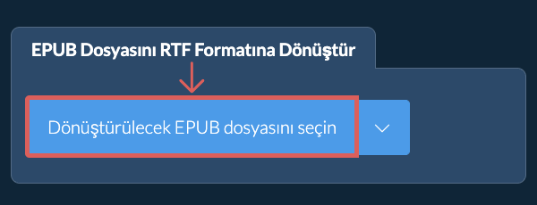 EPUB Dosyasını RTF Formatına Dönüştür