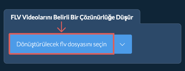 flv Dosyasının Çözünürlüğünü belirli bir çözünürlük Değerine Düşür