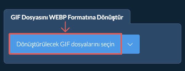 GIF Dosyasını WEBP Formatına Dönüştür
