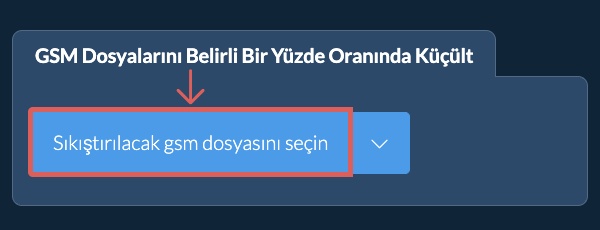 gsm Dosyasını belirli bir yüzde Oranında Küçült