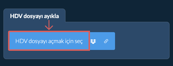 HDV dosyayı ayıkla