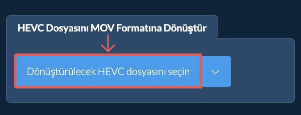 HEVC Dosyasını MOV Formatına Dönüştür