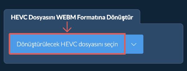 HEVC Dosyasını WEBM Formatına Dönüştür
