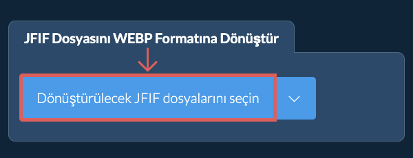 JFIF Dosyasını WEBP Formatına Dönüştür