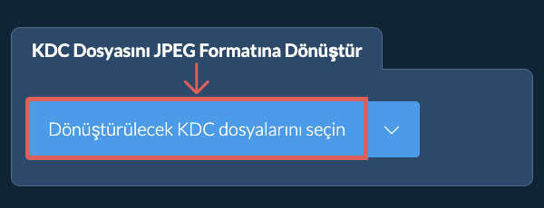 KDC Dosyasını JPEG Formatına Dönüştür