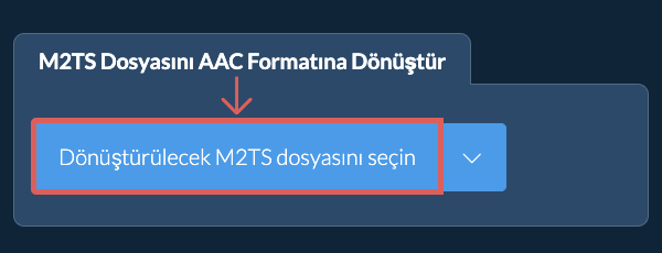 M2TS Dosyasını AAC Formatına Dönüştür