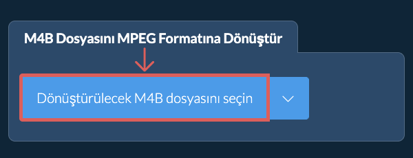 M4B Dosyasını MPEG Formatına Dönüştür