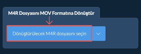 M4R Dosyasını MOV Formatına Dönüştür