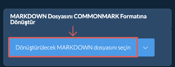 MARKDOWN Dosyasını COMMONMARK Formatına Dönüştür