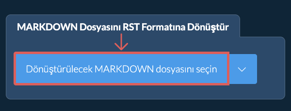 MARKDOWN Dosyasını RST Formatına Dönüştür