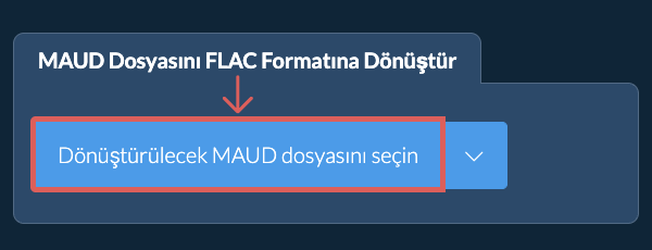 MAUD Dosyasını FLAC Formatına Dönüştür